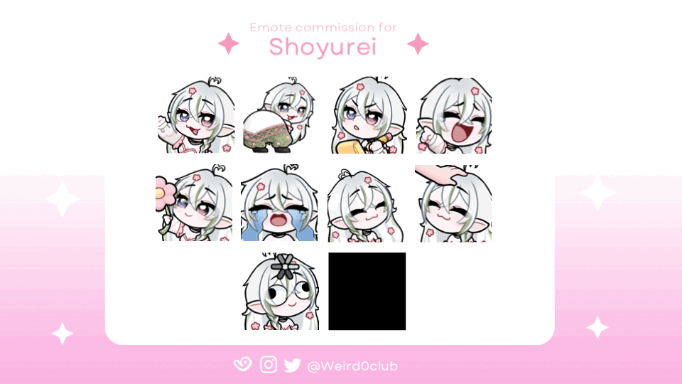 Animated emote showcase by weirdo0club