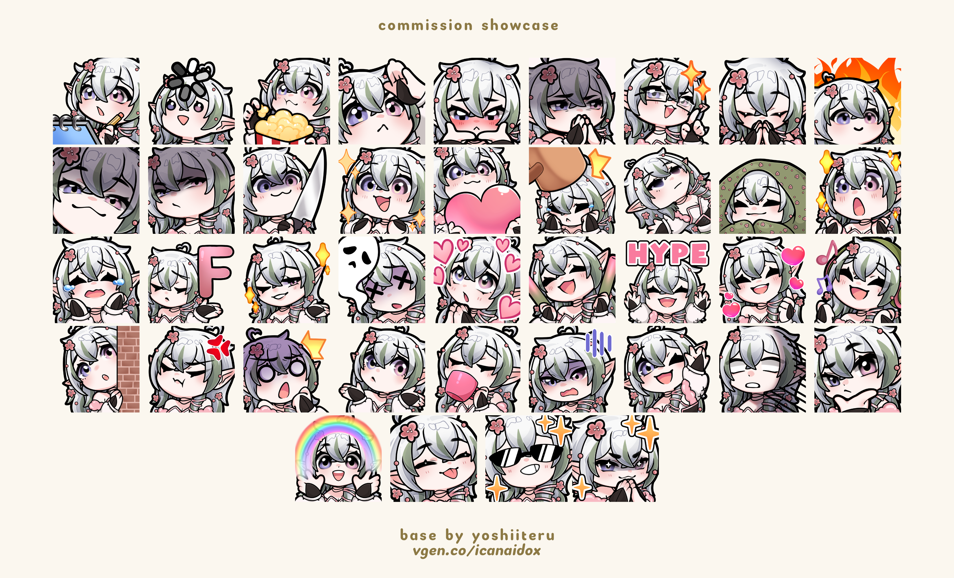 Static emote showcase by Icanai Maki